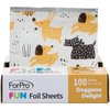 ForPro Professional Collection FUN Doggone Delight 5" Foil Sheets, Aluminum, Pop-Up Foil Dispenser, Hair Foils for Color Application & Highlighting Services, Food Safe, 5” W x 10.75” L, 100-Count