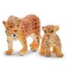 Gemini&Genius Leopard Toys for Kids, Safari Animal Cheetah Toys, Leopard Family Playset Figures, Wildlife Pard Models, Birthday Cake Toppers or Gifts for Kid
