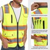 ArcRidge Reflective Safety Vest for Men and Women - Class 2 High Visibility Construction Vest - Dual Tone Reflective Strips
