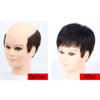 Uonlytech Black Wig Mens Headband Human Hair Toupee for Men, Human Hair Wigs Invisible Male Bald Patch Seamless Replacement Toupee Clip Hairpiece Wig for Daily Wear, 13x14cm Womens Headbands Afro Wig