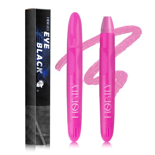 HOSAILY Eye Black Stick, Pink Eyeblack Sporting Face Paint for Softball Baseball Football Lacrosse Long Lasting Cream Face Body Paint Stick for Halloween Costume Cosplay Parties Eye Makeup-Pink,1pcs