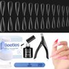 Beetles Gel Nail Kit Easy Nail Extension Set, Long Stiletto Shaped 240 Pcs Clear False Acrylic Nails Tips with 5 in 1 Nail Glue Innovative Uv Led Lamp DIY Acrylic Nail Kit Manicure Salon at Home