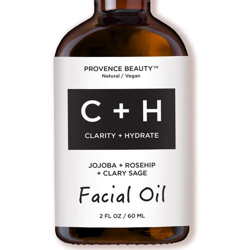 BEAUTE DE PROVENCE | Clarify + Hydrate Facial Oil - Cold Pressed Jojoba + Rosehip + Clary Sage Oils - Anti-Wrinkle Solution - 2 OZ