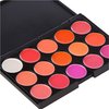 Pure Vie® Professional Matte 15 Colors Non-Sticky Lip Gloss Palette Lipgloss Makeup Kit Cosmetic Contouring Palette