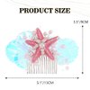 Jeairts Starfish Hair Comb Silver Shell Hair Pieces Pearl Beach Wedding Hair Accessories for Women