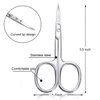 3 Pieces Cuticle Curved Scissors Manicure Scissors Stainless Steel Facial Hair Grooming Scissors Multi-purpose Curved Craft Scissors Cuticle Scissors for Nail, Eyebrow, Eyelash, Dry Skin Curved Blade