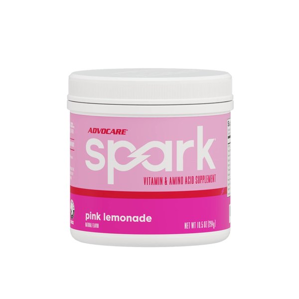 AdvoCare Spark Vitamin & Amino Acid Supplement - Focus & Energy Drink Powder Mix with Vitamin A, B-6, C & E - Also Includes L-Carnitine & L-Tyrosine - Pink Lemonade, 10.5 oz