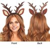 Yssreey 3 Pack Deer Antler Headbands Deer Costume Women's Fawn Horn Headband Reindeer Headband with Antler Ears Animal Cosplay Costume for Halloween Christmas Party Favors