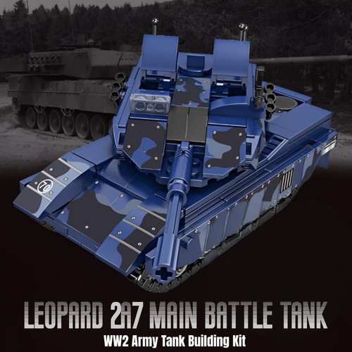 WULOBOOI WW2 Army 2A7 Tank Toys Building Blocks Set, Adult Collectible Tanks Model to Display, 352 Pieces Educational Construction Toys Gifts for Military Fans Boys Kids 8 9 10+