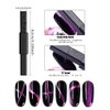 JERCLITY 4 Pieces Cat Eye Magnet for Nails Lengthen Double Ended Cylindrical Nail Magnet Double-Head Nail Magnetic Stick Multi-Function Magnet Board Nail Magnet Tool for Cat Eye Gel Polish Nail Art