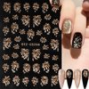 Gold Firework Nail Art Stickers Glitter Firework Nail Decals Shining Bronzing Gold Sliver Design Self-Adhesive Nail Art Supplies New Year Nail Stickers for Women Nail Decorations