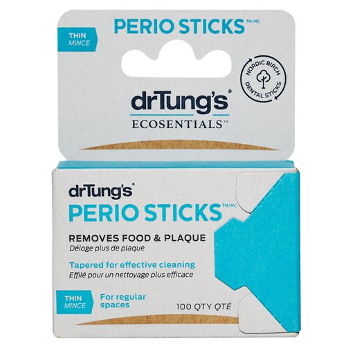 Dr. Tung's Double-sided Perio Sticks Thin, Fit Comfortably Between Teeth, Stimulate Gums and Remove Plaque and Food Particles 80 Count. Fond of seeds, nuts, energy bars-Then you’ll love Perio Sticks