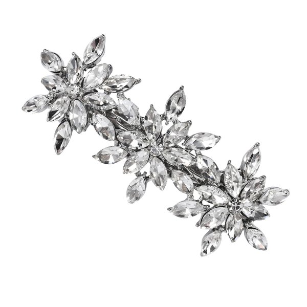 Vintage Sparkly Crystal Hair Accessories: Bridal Rhinestone Hair Barrettes, Clips, Pins, Elegant Ponytail Holder, and Headwear for Women and Girls