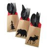 Lumberjack First Birthday Cutlery Set - 24 Ct Baby Shower Kids Party Supplies