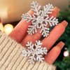 BARTOSI Snowflake Hair Clips Crystal Snowflake Hair Pins Sparkly Rhinestone Hair Barrettes Christmas Hair Accessories for Women (Pack of 5)