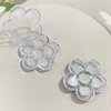 5 Pieces Flower Shape 6 Grids Empty Eyeshadow Tray with Aluminum Palette Refillable Powder Lipstick Cosmetics Container Box for Festivals Party Club Appointment Wedding