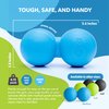 RAD Roller XL Peanut Roller Ball Massager - Medium Density Peanut Massage Ball - Myofascial Release for Back, Feet, Neck, Psoas - Suboccipital Release Device, Thoracic Spine Roller Balls