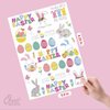 Ovasorve Easter Temporary Tattoos, 40 Glitter Styles Easter Bunny Decorations, Easter Egg Fillers, Easter Basket Stuffers, Easter Activities Toys for Kids Girls