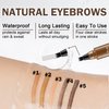 XINGXYUEL 3PCS Light Brown Microblading Eyebrow Pen Waterproof Eyebrow Pencil 4 Tip Eye Brow Pencils for Women Long Lasting Natural Brows Microblade Eyebrow Contouring Pen Lapiz De Cejas