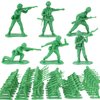 3 otters 80PCS Army Men Action Figures, Plastic Army Men Toy Soldiers Men Soldier Playset for Kids Birthday