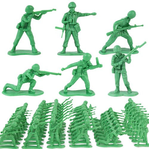 3 otters 80PCS Army Men Action Figures, Plastic Army Men Toy Soldiers Men Soldier Playset for Kids Birthday