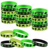 48PCS Green Alien Party Rubber Bracelets, Outer UFO Space Alien Themed Birthday Party Decorations Supplies Decor Gifts Goodie Bag Favors Green Alien Silicone Wristbands