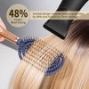 SHINLEA Speed Dry Detangler Brush, Spiral Vented Detangling Brush for Wet Hair, Metal-Infused Luxury Gold Handle, Curved Hairbrush with Massage Soft Bristles