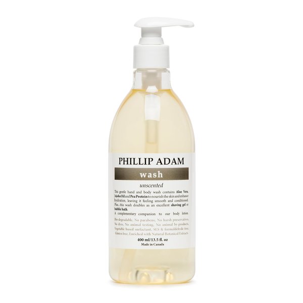 Phillip Adam Unscented Body Wash - Gentle and Moisturizing - Sulfate Free and Paraben Free - 13.5 Fl Oz