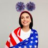 SARATA 4th of July Patriotic Headband Ribbon for Headband Multiple Stars Flashing Design Independence Day Headbands HeadWear for Head Boppers Hair Hoop Party Supplies 1PCS