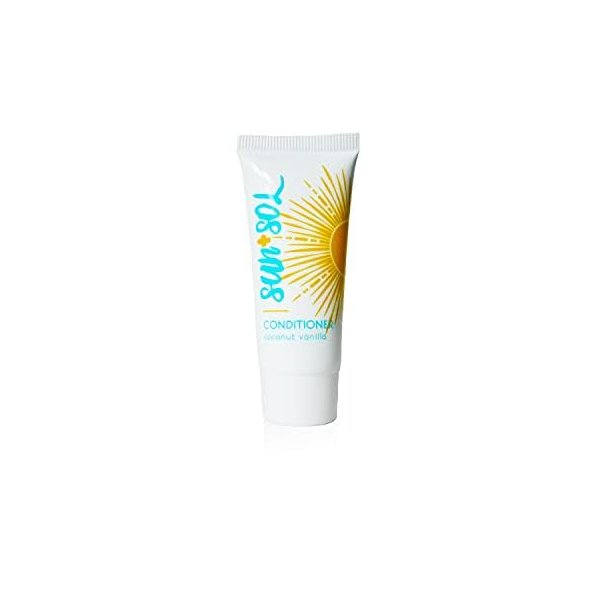 World Amenities Sun + Sol Bulk Hydrating Conditioner With Warm Coconut & Vanilla Fragrances, Travel Size Toiletries, Mini Hotel Amenities