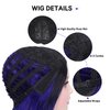 WIGER Long Wavy Wig Black To Blue To Purple Hair Long Curly Ombre Color Hair Wigs Rainbow Wigs Middle Part Wavy Synthetic Wigs Mermaid Purple Wigs For Cosplay Daily Party Wig