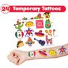 48 Mexican 24PCS Fiesta Temporary Tattoos Sticker 24PCS Slap Bracelets Perfect for Themed Birthday Party Favors Baby Showers or Classroom Rewards Ideal Decor and Gifts for Girls and Boys