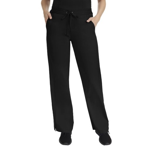 healing hands Scrub Pants for Women 2 Pocket Elastic Back Drawstring Pant Purple Label 9095 Taylor Black L