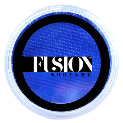 Fusion Body Art Pro Face Paint | Prime Fresh Blue (32gm), Professional Quality Water Activated Face and Body Paint Supplies Single Makeup Cake Hypoallergenic, Non-Toxic, Safe, Vegan