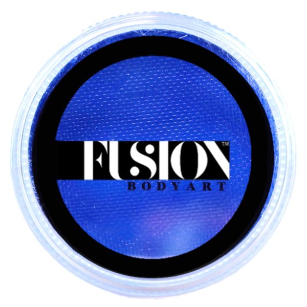 Fusion Body Art Pro Face Paint | Prime Fresh Blue (32gm), Professional Quality Water Activated Face and Body Paint Supplies Single Makeup Cake Hypoallergenic, Non-Toxic, Safe, Vegan