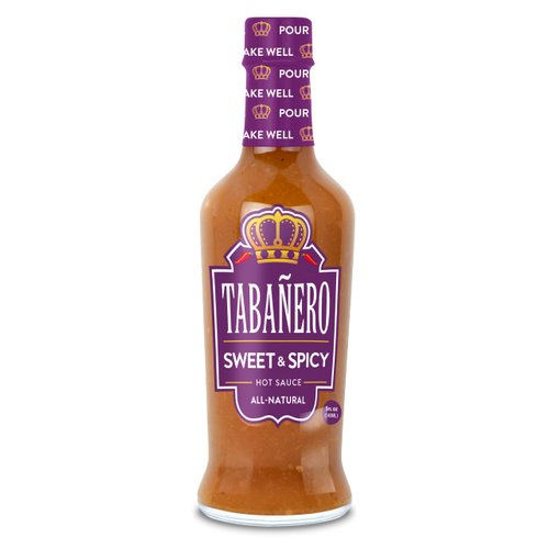 Sweet & Spicy Hot Sauce by Tabañero, Gourmet Hot Sauce, Food Gift, All Natural, Gluten Free, Low Sodium, Vegan, Kosher, Made in the USA, 5 oz. Hot Sauce Bottle