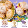 ZYFLSQ 24 Pcs King Cake Baby Jesus Figure, 1.5'' King Cake Babies Plastic Jesus Doll with Gift Bag, Mini Jesus Figurines in Bulk for Mardi Gras Party King Cake Toppers Decorations Epiphany Gifts