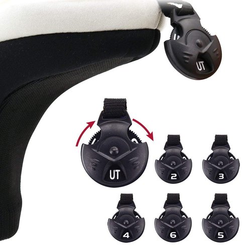 Craftsman Golf 4X Thick Neoprene Hybrid Golf Club Head Cover Headcovers with Interchangeable Number Tags (Red)