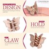 JASVERLIN Mini Butterfly Hair Clips for Girls Kids Women - Y2K Small Tiny Cute Hair Accessories Non-slip Metallic Claws Clip - 90S Hair Clips Silver Gold Brown Color 50 pcs (Metallic Harmony)