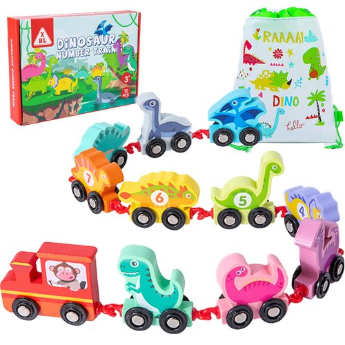 Aykzaqe Train Set Toddler Toys for 2 3 4 Year Old Boys Toys,Wooden Toy Train Dinosaur Toys for Kids 2-4,Educational Toys Learning Toys Montessori Toys for 2 3 4 Year Old Girl Toys