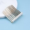 Allereyae Vintage Pearl Hair Comb Barrette Pearl Wedding Comb Barrette White Pearl Hair Barrette Clip Tiny Pearl Wedding Headpieces Gold Pearl Bride Hair Accessories for Women