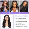 28 Inch Body Wave Lace Front Wigs Human Hair Pre Plucked 13x4 Frontal Wigs Human Hair Wigs for Women 180% Density Glueless HD Lace Front Wigs Human Hair Pre Plucked with Baby Hair Natural Color