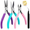 3Pcs Jewelry Pliers Jewelry Making Pliers Tools Kit with Needle Nose Pliers/Round Nose Pliers/Chain Nose Pliers Wire Cutters for Wire Wrapping Earring Beading and DIY Crafts Jewelry Making Supplies