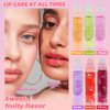 Hydrating Roll On Lip Oil, 6 Pcs Lip Glow Oil Plumpimg Lip Balm Long Lasting Non Sticky Lip Gloss Transparent Colorless Moisturizing Lip Lotion