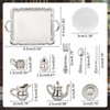 24 Pieces 1:12 Miniature Tea Set Metal Mini Teapot Tiny Tea Cup Mini Doll Plates Knife Fork Spoon Miniature Dollhouse Accessories for Dollhouse