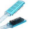 Double Sided Bristle Brush,Hair Brushes for Women,Exquisite Double Sided 9.4in Blue Boar Bristle Brush High Temperature Resistant,Straightening Comb for Smoothing,Straight Hair Styles