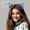 Blue Ears Hair Clips, Kids Glitter Hair Bow Barrettes for Toddler Girls, Ideal present for Birthday Decorations, Halloween Cosplay Accessories, Party Supplies