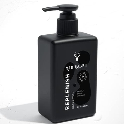 Mad Rabbit Replenish Tattoo Body Lotion - Fragrance-Free Lotion, Non-Greasy & Silicone-Free, Clean Ingredients, Lightweight for Daily Use (9.5 Ounce)