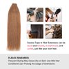 Sassina Semi-permanent Tape in Human Hair Extensions 20pcs 50g Silky Straight Human Hair Extensions Light Auburn Color Invisible Seamless Reusable Tape in Hair Extensions 30# 20 Inch