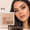 GHFCZOO Rose Gold Dark Brown Colorful neutral Eyeshadow Palette Makeup,9Color Matte Shimmer Natural Smokey Eye Eyeshadow palettes Highly Pigmented Neutral Long Lasting Waterproof (15#)